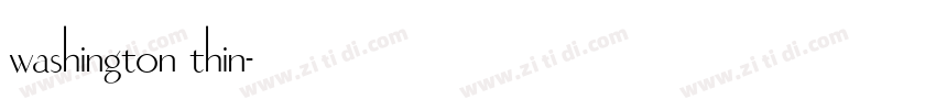 washington thin字体转换